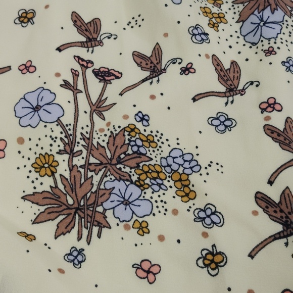 ModCloth Time To Suit Up Yellow Floral Long Sleeve Button Up Romper Size Small - Picture 6 of 10